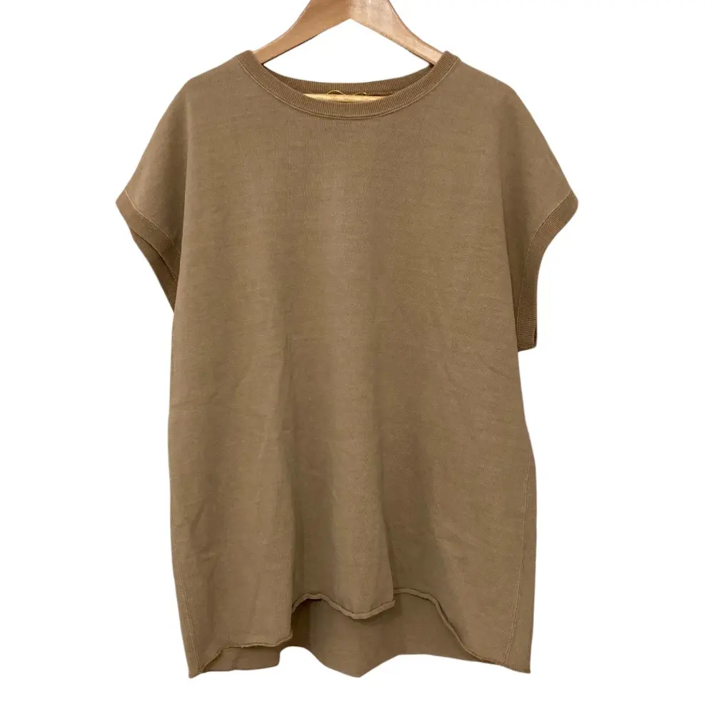 Deuxieme Classe ドゥーズィエムクラス Fine フレンチスリーブ オーバーサイズ Tシャツ ベージュ