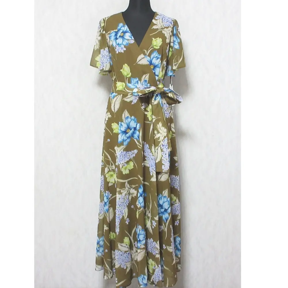 24SS Diagram ダイアグラム グレースコンチネンタル ミモザプリントワンピース リゾートドレス 0324231110 36 ブラウン