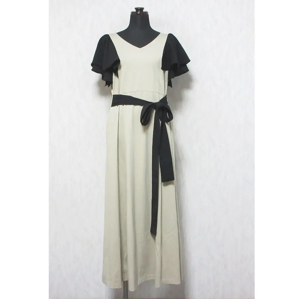 24AW Diagram ダイアグラム グレースコンチネンタル フリルスリーブカットワンピース 0324332048 36 ベージュ