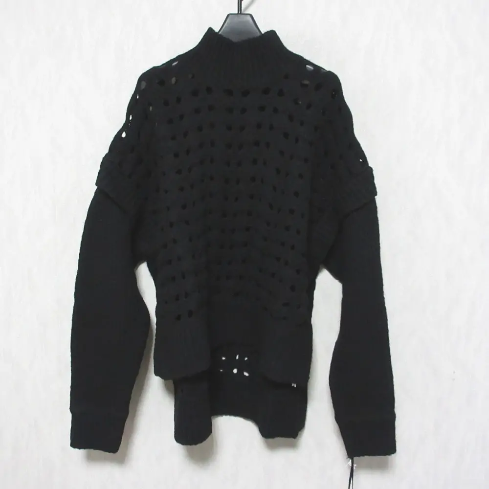 23AW Diagram ダイアグラム グレースコンチネンタル ツイストニットトップ プルオーバー セーター 0323443120 36 ブラック