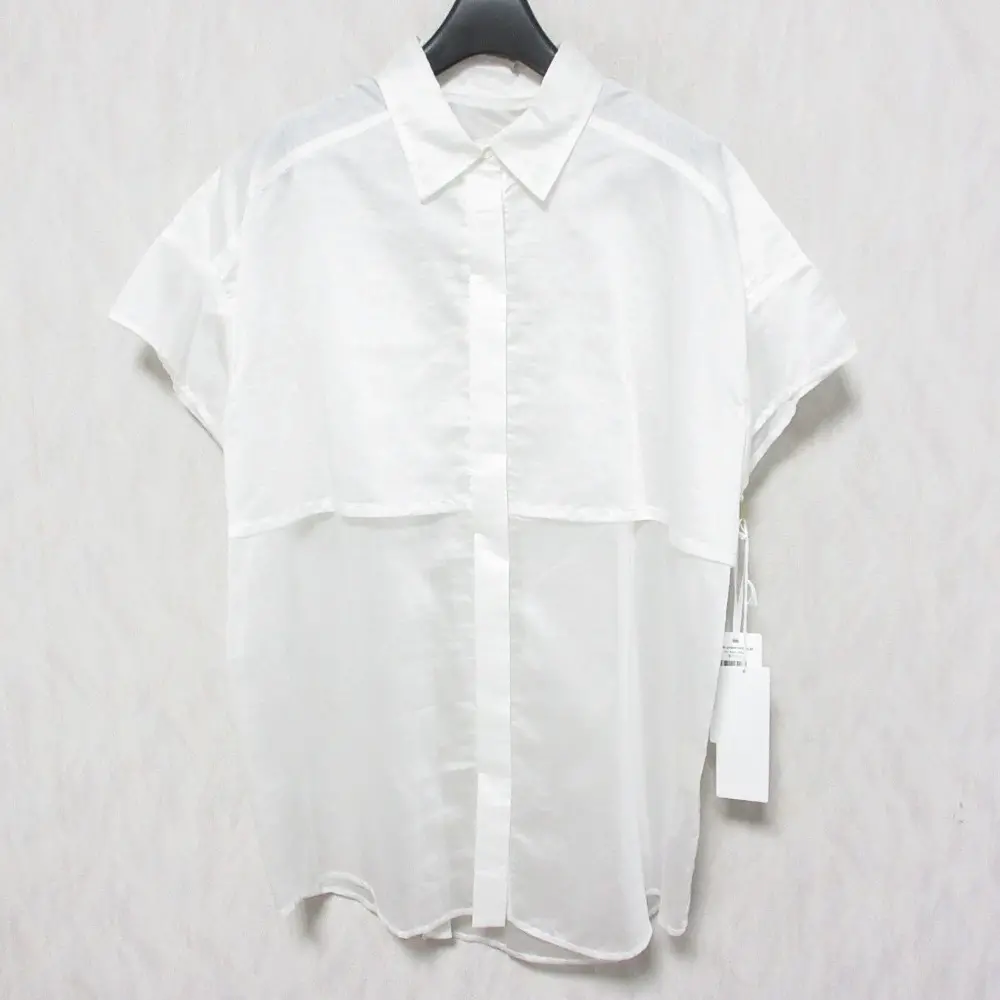 23SS Diagram ダイアグラム グレースコンチネンタル シアーカットシャツ 半袖 ブラウス 0323241068 38 ホワイト