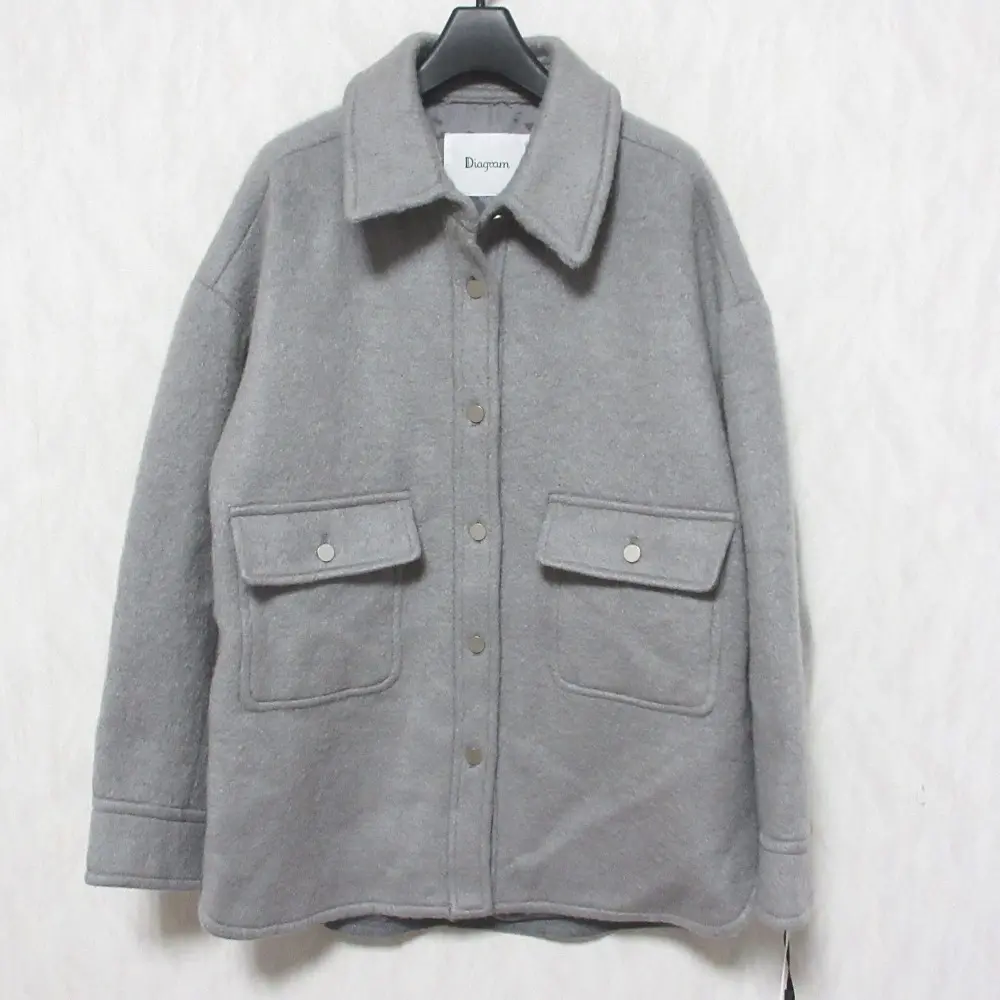 24AW Diagram ダイアグラム グレースコンチネンタル ウールオーバーシャツ ジャケット ブルゾン 0324401031 36 グレー