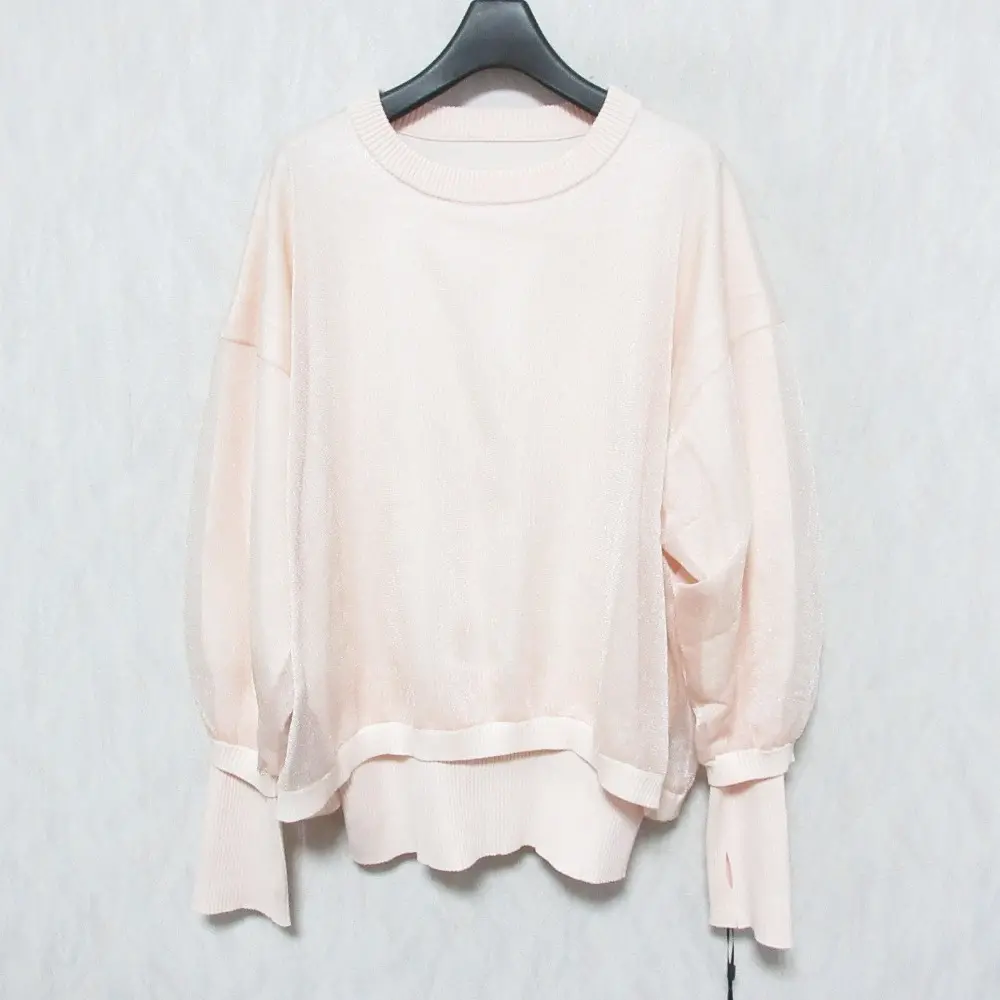 25SS Diagram ダイアグラム グレースコンチネンタル シアーニットトップ 長袖 プルオーバー カットソー 0325143426 36 ピンク