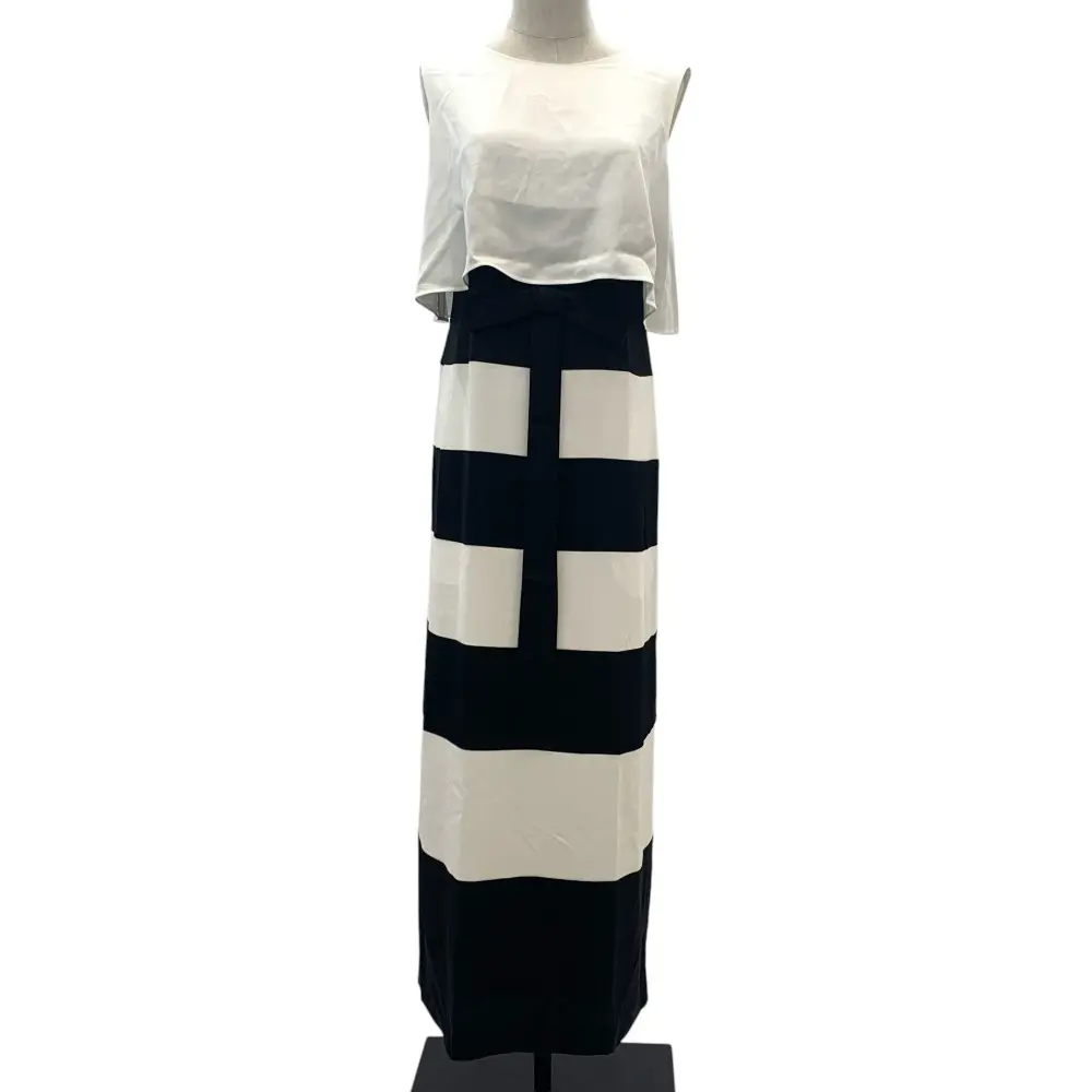 22AW Diagram ダイアグラム グレースコンチネンタル  ボーダーレイヤードドレス 0222335187 36 ホワイト