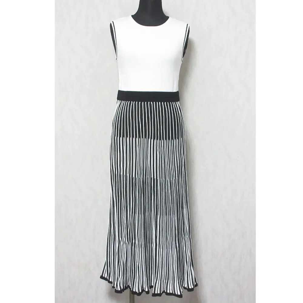 24AW Diagram ダイアグラム グレースコンチネンタル バイカラーシアーニットワンピース ロングドレス 0324333026 36 ホワイト