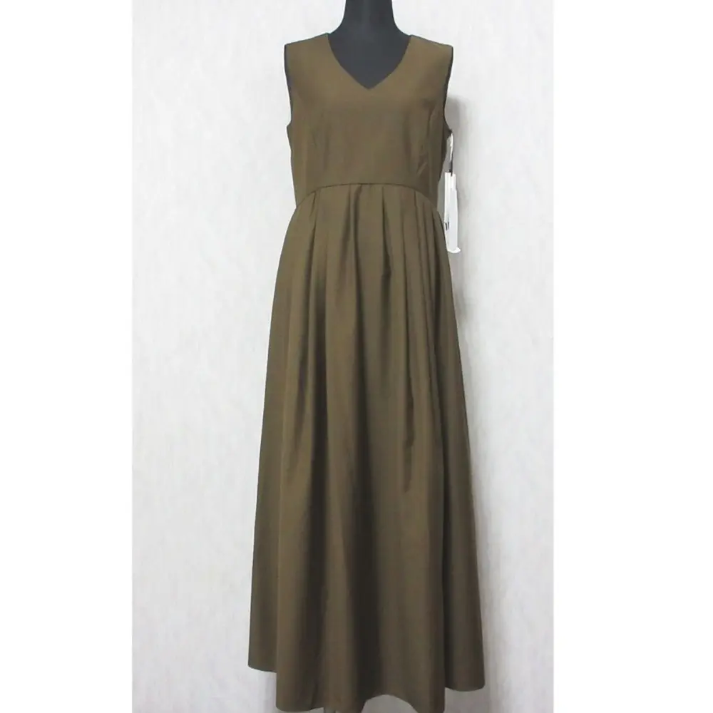 24SS Diagram ダイアグラム グレースコンチネンタル ノースリーブ タックフレアロングワンピース 0324231152 36 ブラウン