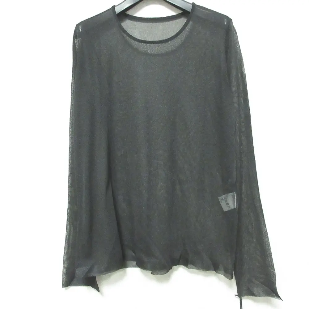 24SS Diagram ダイアグラム グレースコンチネンタル シアークルーニットトップ 長袖 カットソー 0324143187 36 ブラック