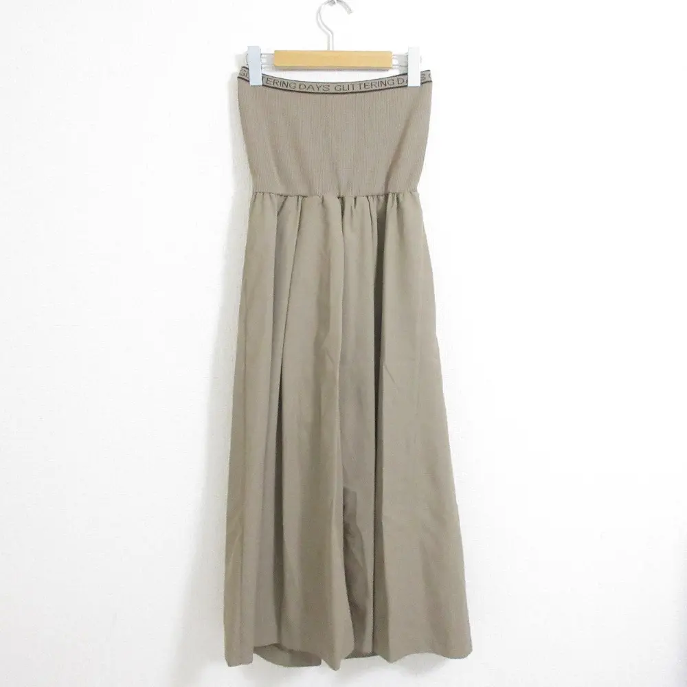 23SS Diagram ダイアグラム グレースコンチネンタル ニットベアワンピース フレア ロングドレス 0323133052 36 ベージュ