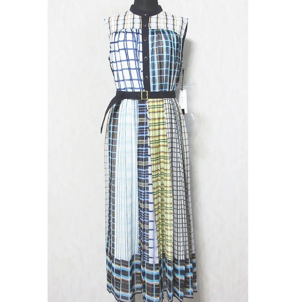 24AW Diagram ダイアグラム グレースコンチネンタル マルチチェックワンピース 0324331008 36 ネイビー