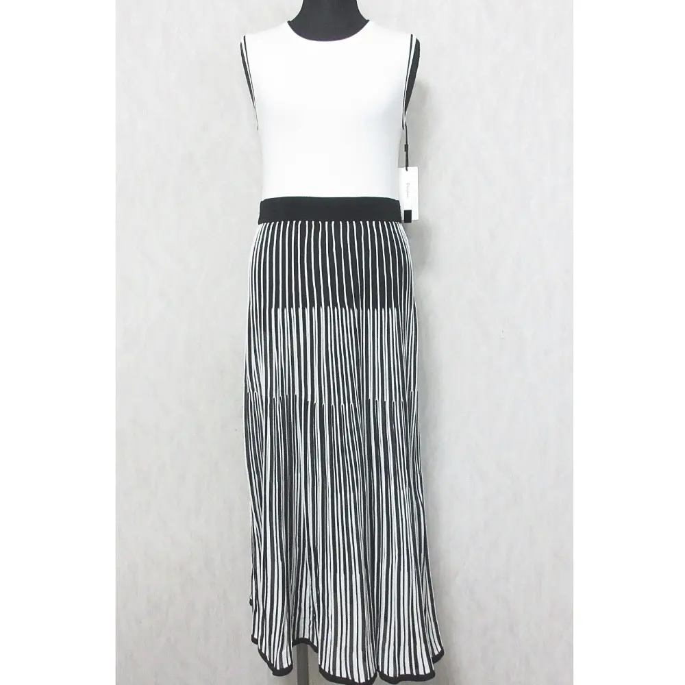 24AW Diagram ダイアグラム グレースコンチネンタル バイカラーシアーニットワンピース ロングドレス 0324333026 36 ホワイト