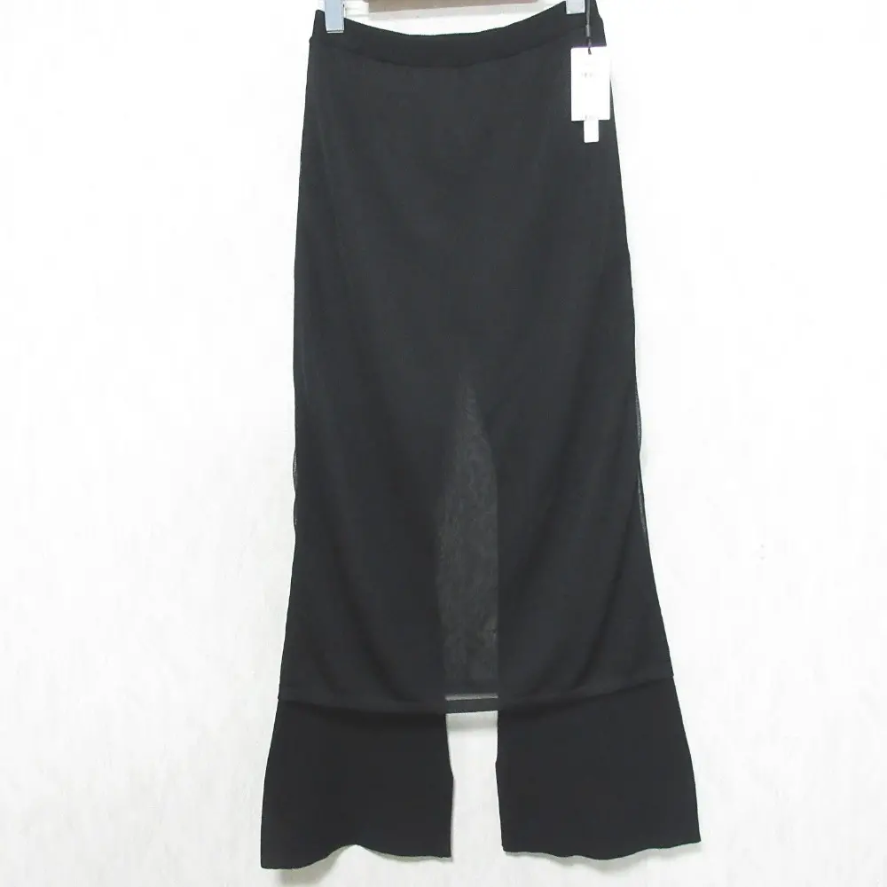 24AW Diagram ダイアグラム グレースコンチネンタル レイヤード シアーニットパンツ 0324413107 36 ブラック