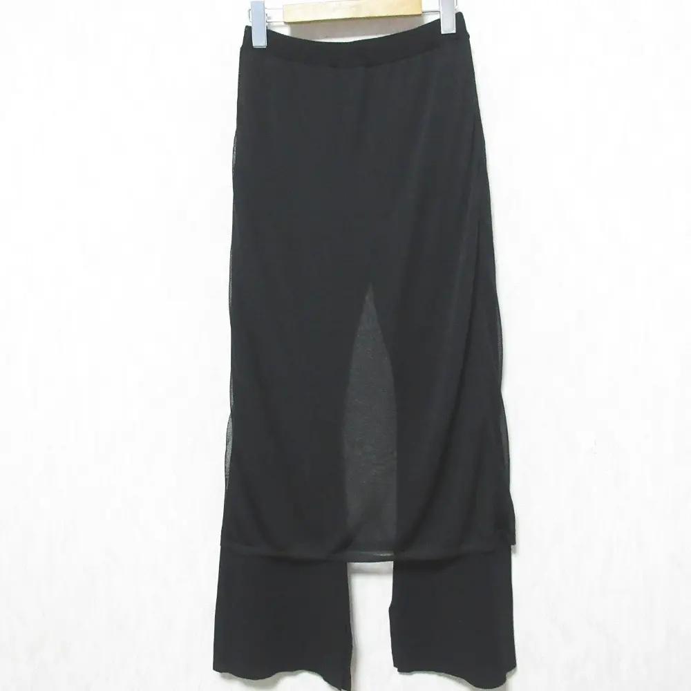 24AW Diagram ダイアグラム グレースコンチネンタル レイヤード イージー シアーニットパンツ 0324413107 36 ブラック