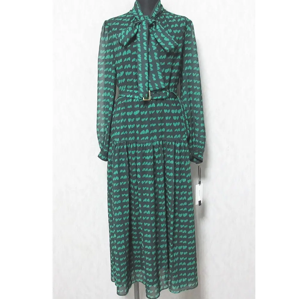 24AW Diagram ダイアグラム グレースコンチネンタル オンライン完売モデル ハートキカプリントワンピース 0324431059 36 グリーン