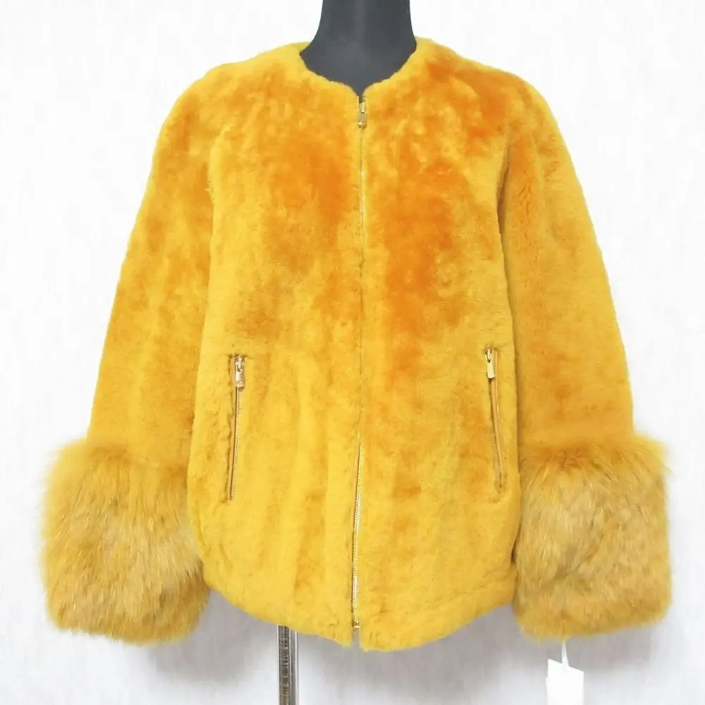 Diagram ダイアグラム グレースコンチネンタル 10周年限定色 ムートンフォックスブルゾン ジャケット 38304456 34 オレンジ