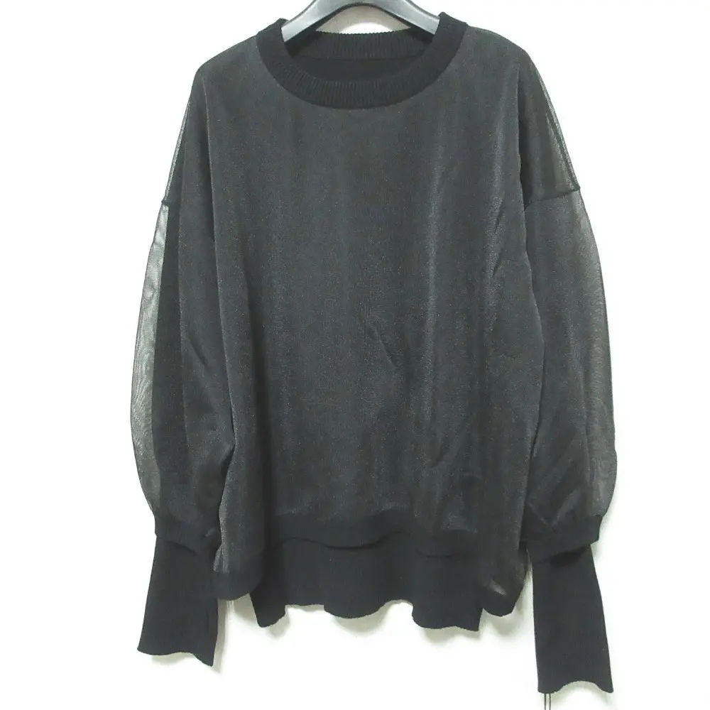 25SS Diagram ダイアグラム グレースコンチネンタル シアーニットトップ レイヤード プルオーバー 0325143426 36 ブラック
