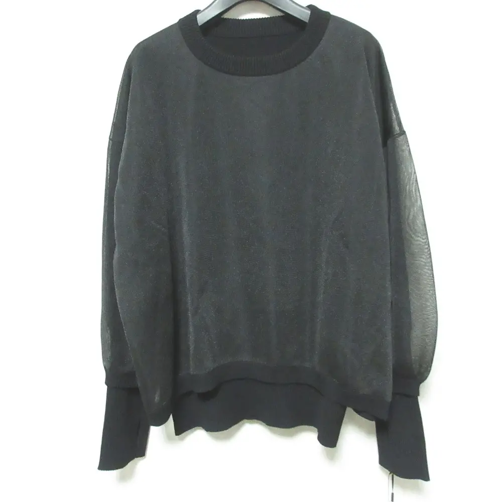 25SS Diagram ダイアグラム グレースコンチネンタル シアーニットトップ クルーネック カットソー 0325143426 36 ブラック