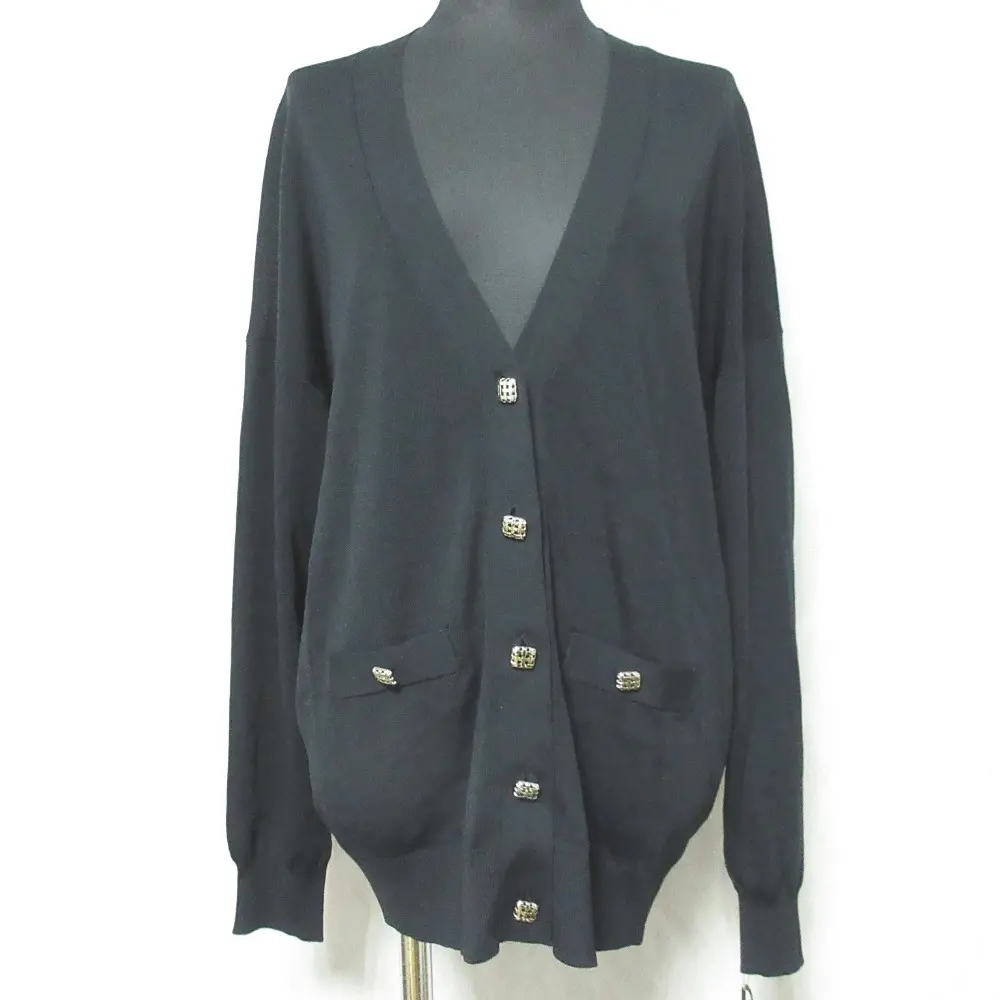 24AW Diagram ダイアグラム グレースコンチネンタル ルーズVネックニットカーディガン 0324353162 36 ブラック