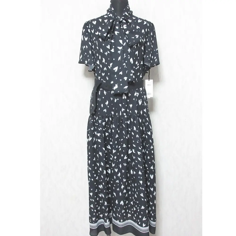 24AW Diagram ダイアグラム グレースコンチネンタル ハートレオパードプリントワンピース ドレス 0324331061 38 ブラック