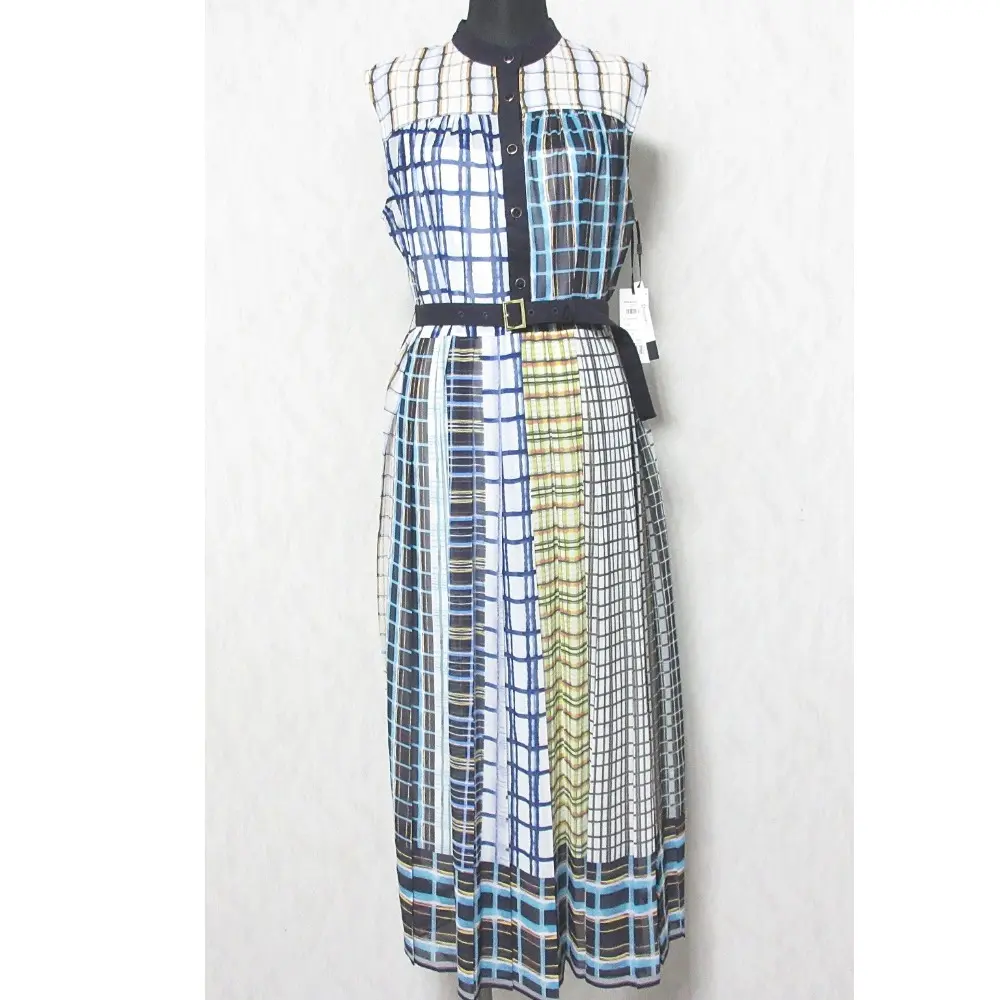 24AW Diagram ダイアグラム グレースコンチネンタル マルチチェックワンピース ドレス 0324331008 38 ネイビー