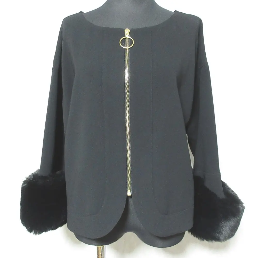 21AW Diagram ダイアグラム グレースコンチネンタル ファーカフス2WAYTOPS ブルゾン 0321341128 36 ブラック