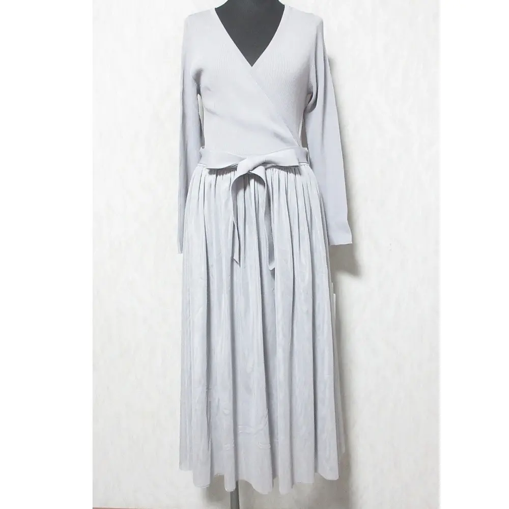 24SS Diagram ダイアグラム グレースコンチネンタル チュールコンビニットワンピース 0324133053 36 グレー