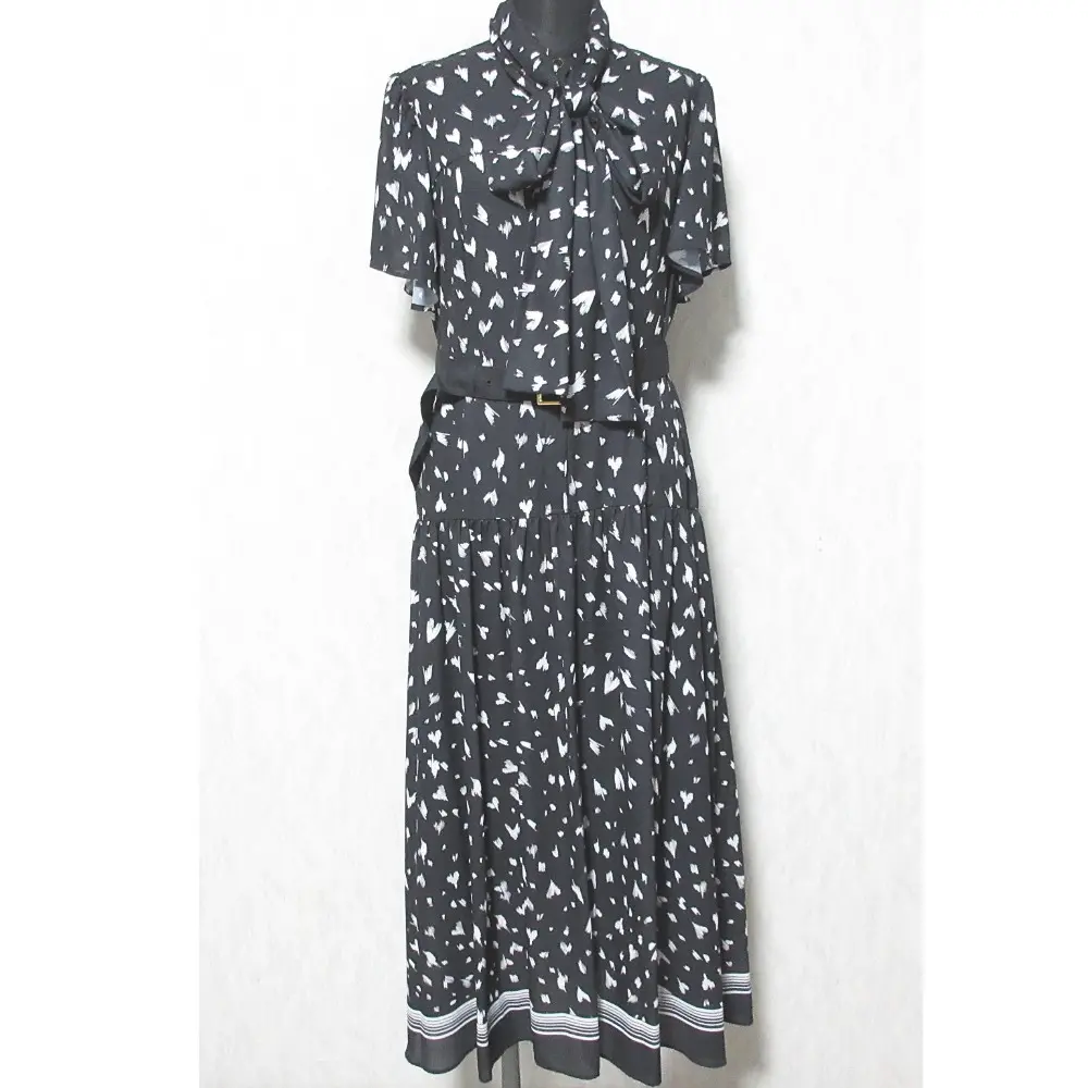 24AW Diagram ダイアグラム オンライン完売モデル ハートレオパードプリントワンピース 0324331061 38 ブラック