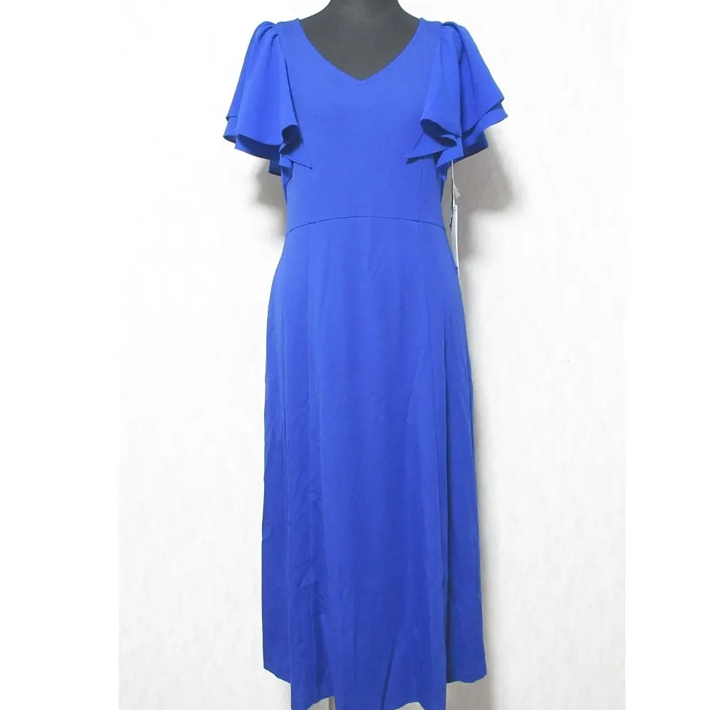 24AW Diagram ダイアグラム グレースコンチネンタル フリルスリーブカットワンピース ロングドレス 0324332048 F ブルー
