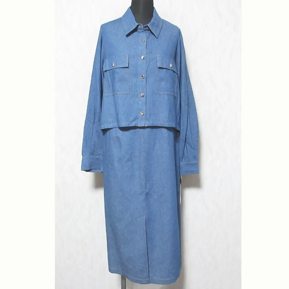 24SS Diagram ダイアグラム グレースコンチネンタル セットデニムワンピース 0324131165 36 サックスブルー