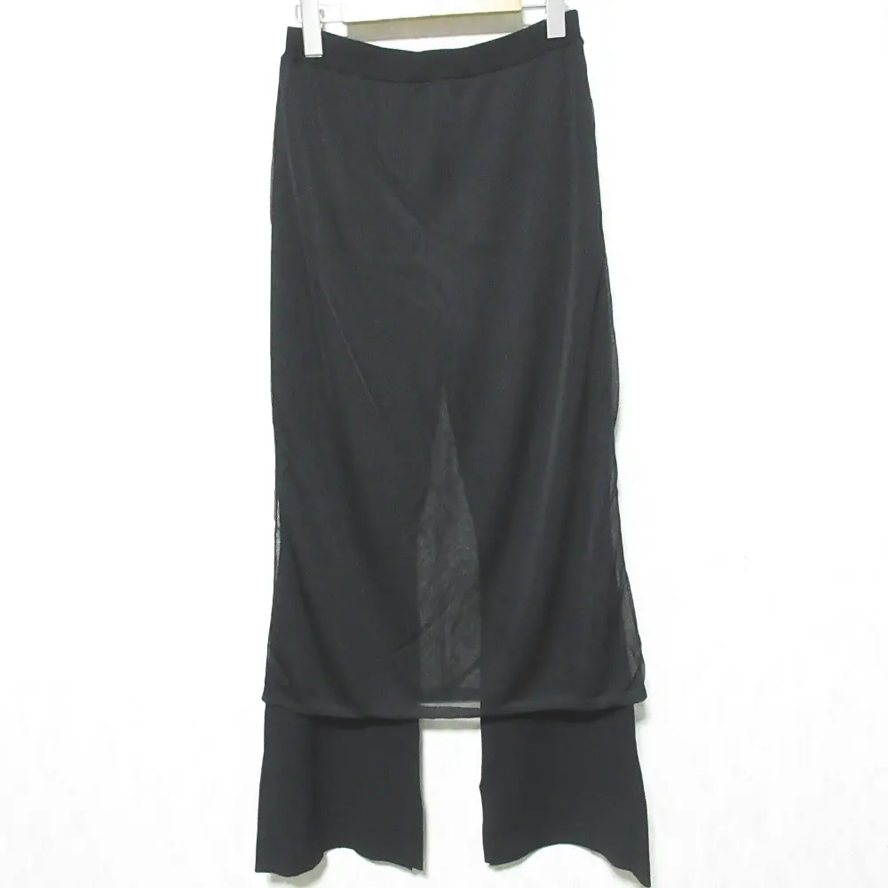 24AW Diagram ダイアグラム グレースコンチネンタル シアーニットパンツ レイヤード スラックス 0324413107 38 ブラック