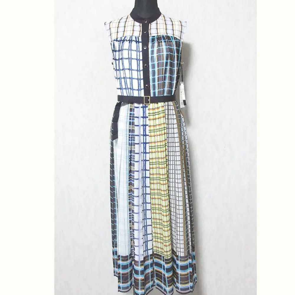 24AW Diagram ダイアグラム グレースコンチネンタル マルチチェックワンピース 0324331008 36 ネイビー