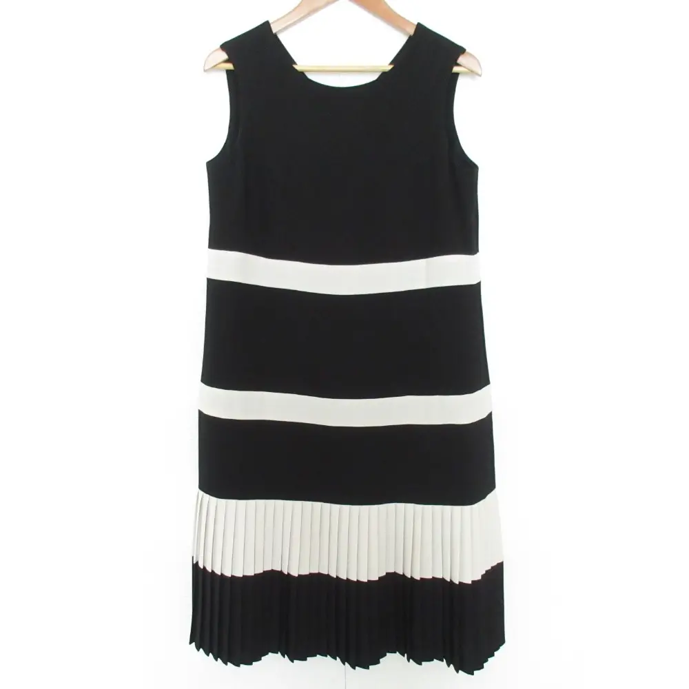22AW Diagram ダイアグラム グレースコンチネンタル バイカラーノースリーブワンピース サイズ38 ブラック×ホワイト 
