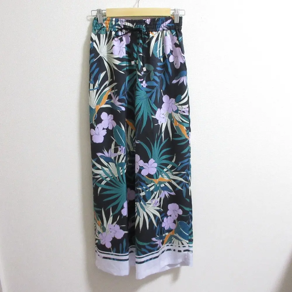 Diagram ダイアグラム グレースコンチネンタル フラワーラインパンツ 0321211119 サイズ36 ブラック