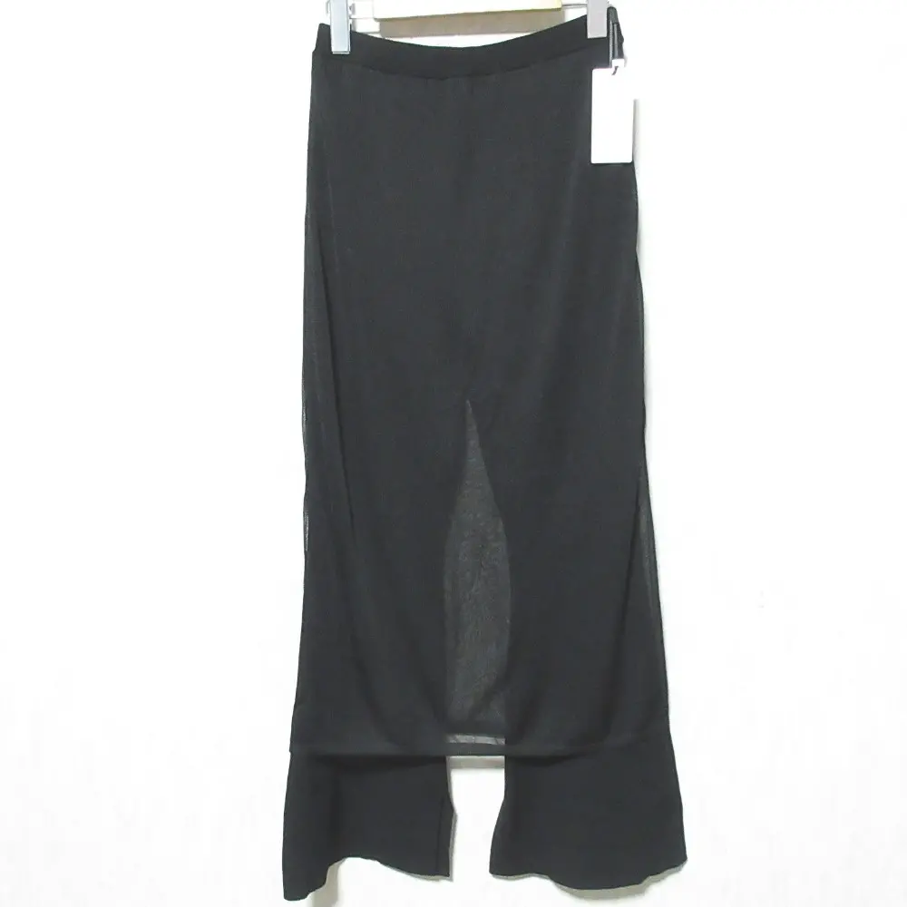 24AW Diagram ダイアグラム グレースコンチネンタル シアーニットパンツ レイヤード スラックス 0324413107 36 ブラック