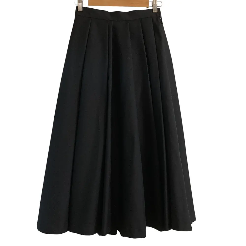 23AW Diagram ダイアグラム グレースコンチネンタル ミモレ丈タックフレアスカート 0323421086 サイズ38 ブラック