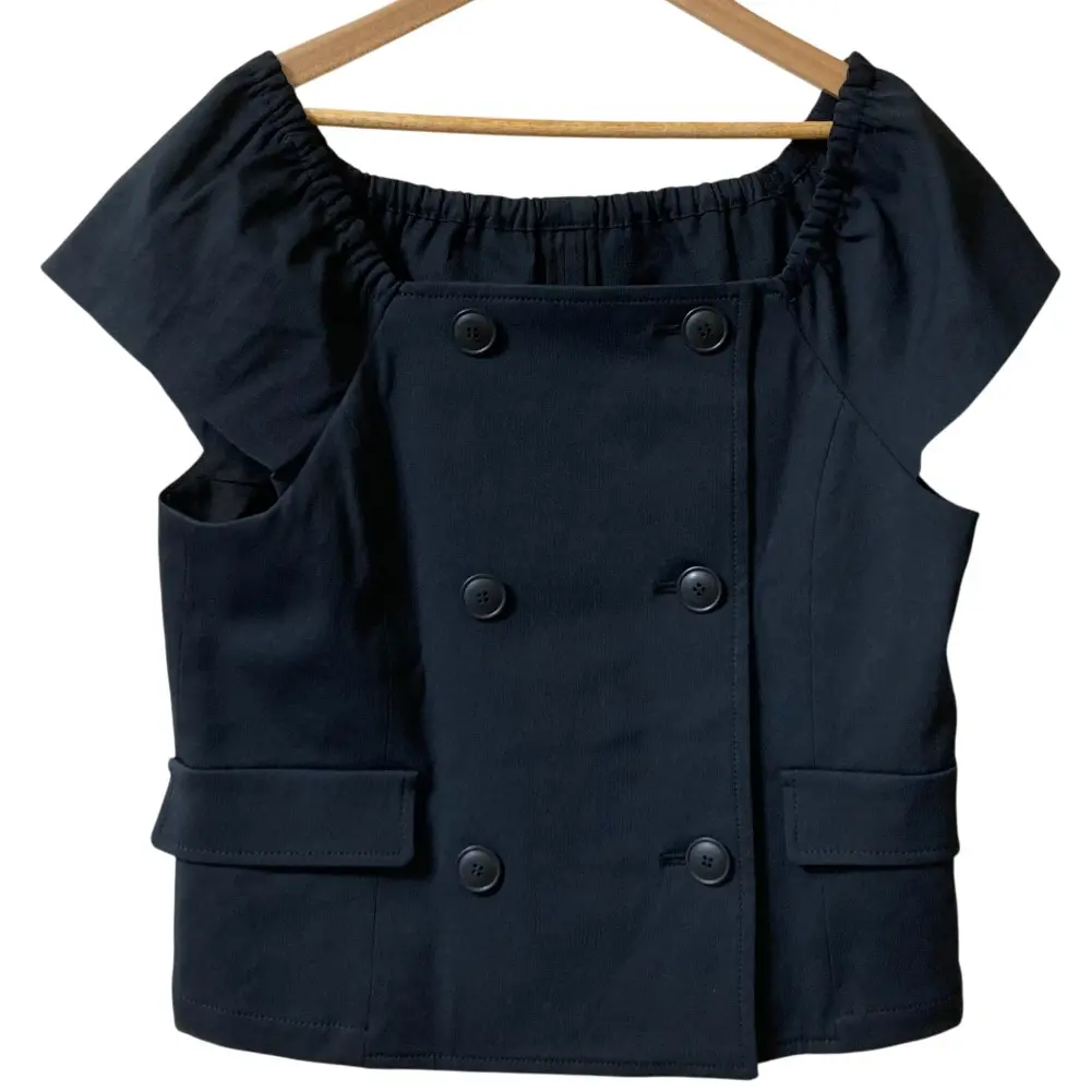 25AW Diagrum ダイアグラム コンパクトジャケット トップ ブラウス 0325341330 サイズ38 ブラック 
