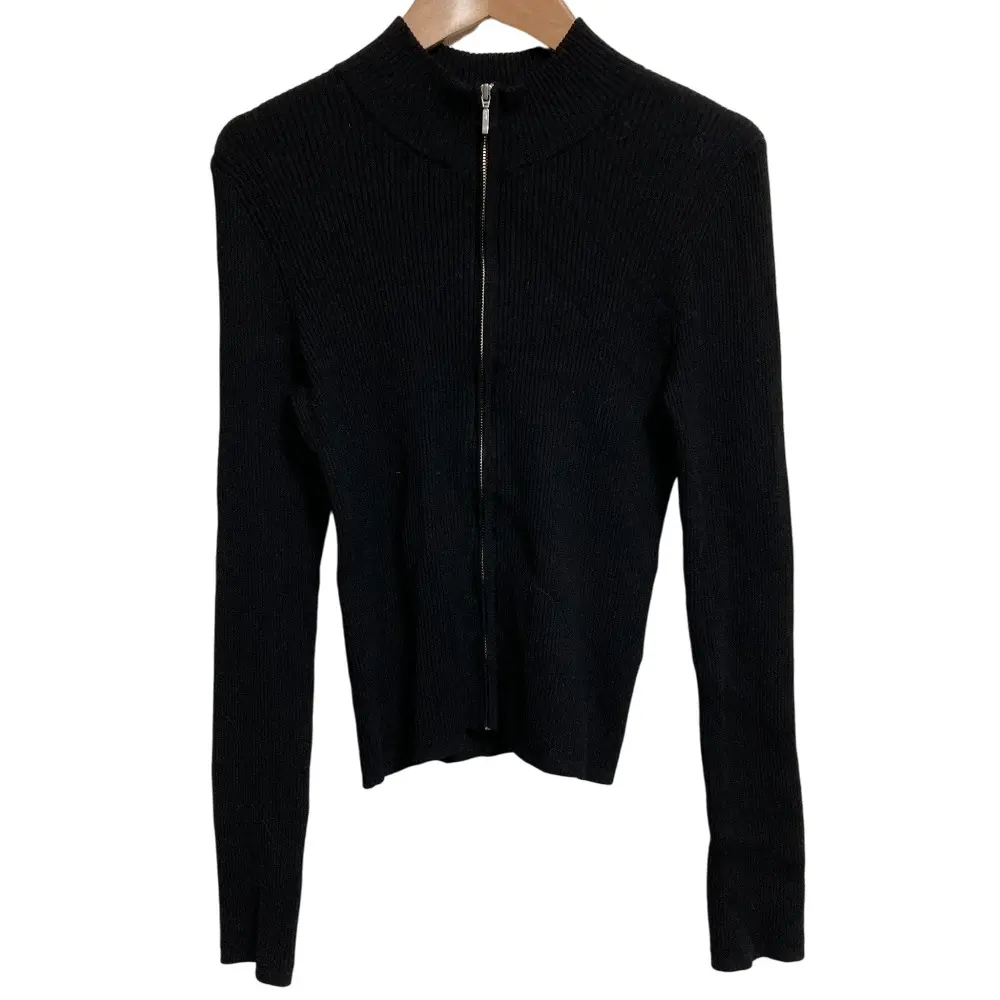 25SS Diagram ダイアグラム グレースコンチネンタル リブニットzipトップ カットソー 0325143315 サイズ36 ブラック