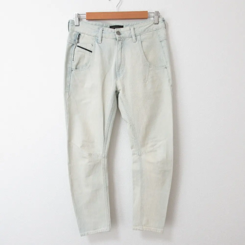 DIESEL BLACK GOLD ディーゼルブラックゴールド POLLYES ブリーチ加工 カーブ デニムパンツ ジーンズ W25 ライトブルー