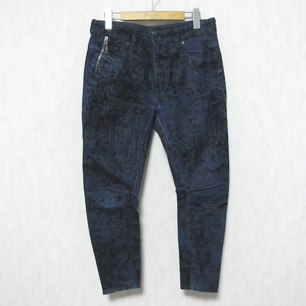 DIESEL BLACK GOLD ディーゼルブラックゴールド TYPE-147 フロッキー ストレッチ キャロット デニムパンツ ジーンズ W26 インディゴ