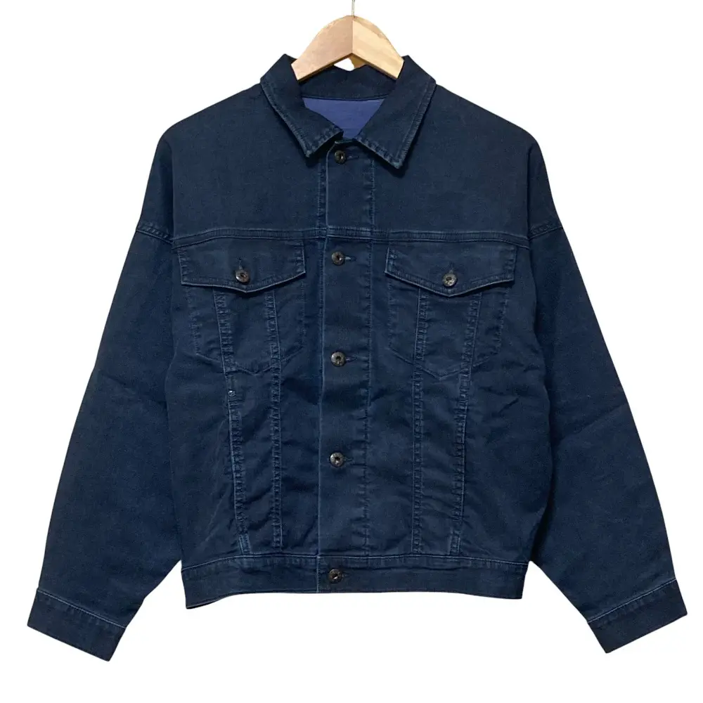 DIESEL ディーゼル BABUK-NE 裏地パームツリー柄 ストレッチ ジョグデニム ジャケット ブルゾン インディゴ