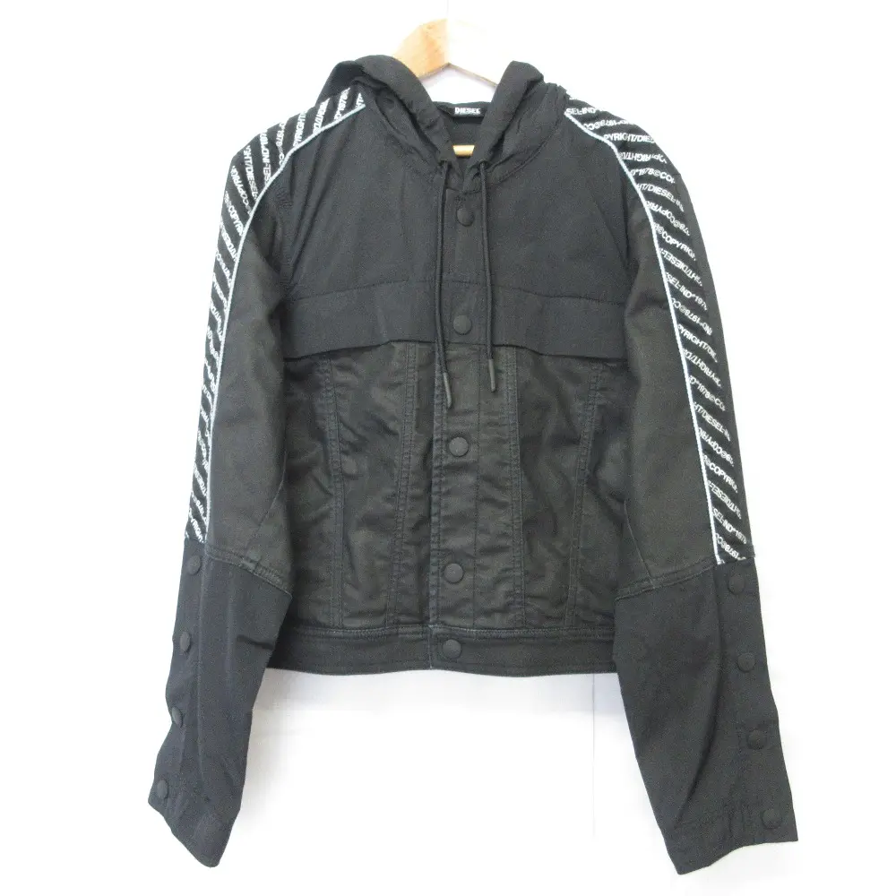 DIESEL ディーゼル D-JEM-NE ストレッチ フーデッドジャケット Sサイズ ブラック