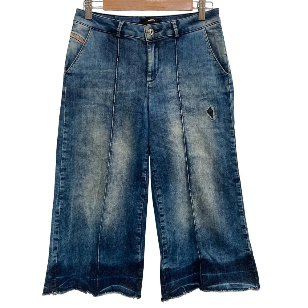 DIESEL ディーゼル クロップドデニムパンツ ジーンズ サイズ12 インディゴ