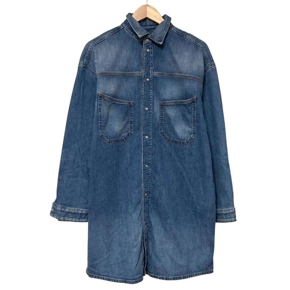 DIESEL ディーゼル DE-ROMBY デニム シャツ ワンピース XS インディゴブルー