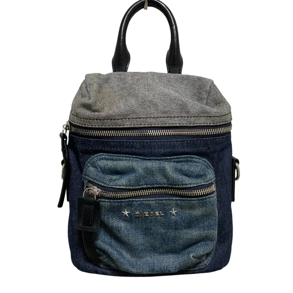 DIESEL ディーゼル デニム 2WAY ミニバックパック リュック ショルダーバッグ インディゴ