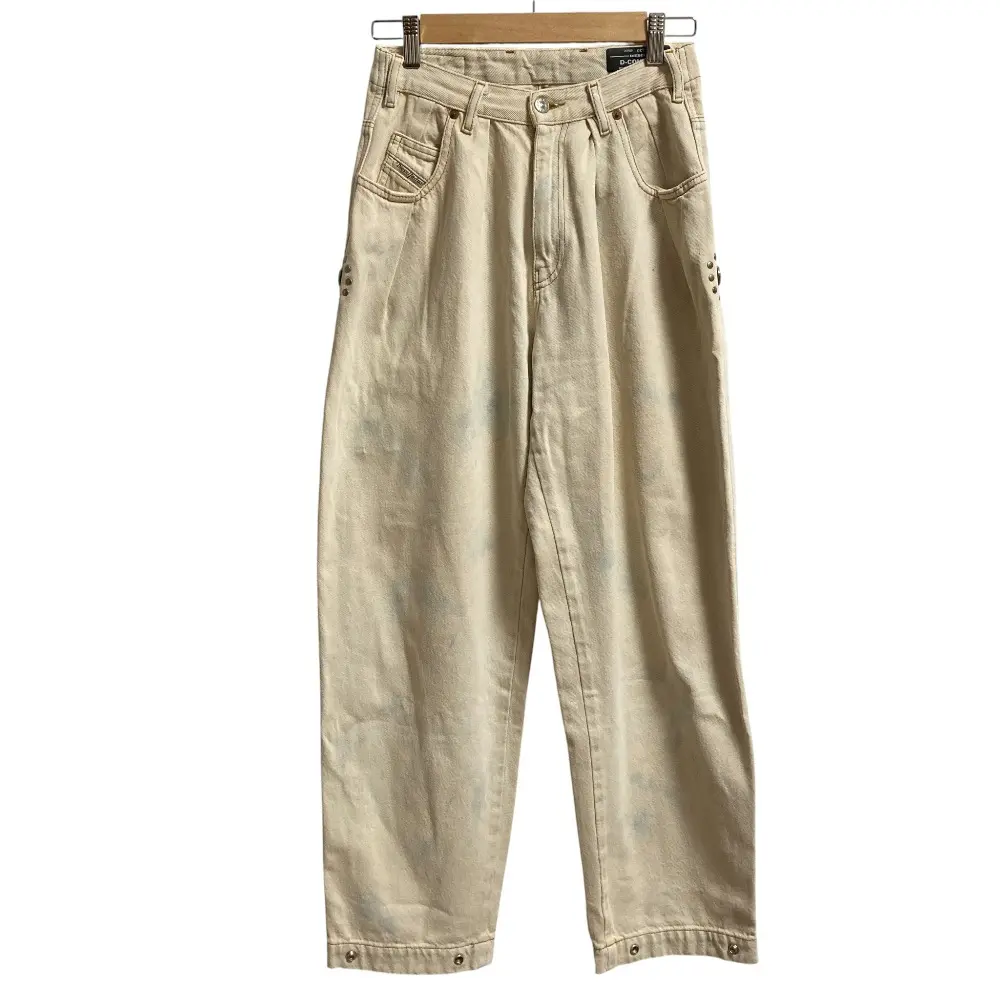 DIESEL ディーゼル D-CONCIAS ワイドテーパードデニムパンツ サイズ23 ベージュ系
