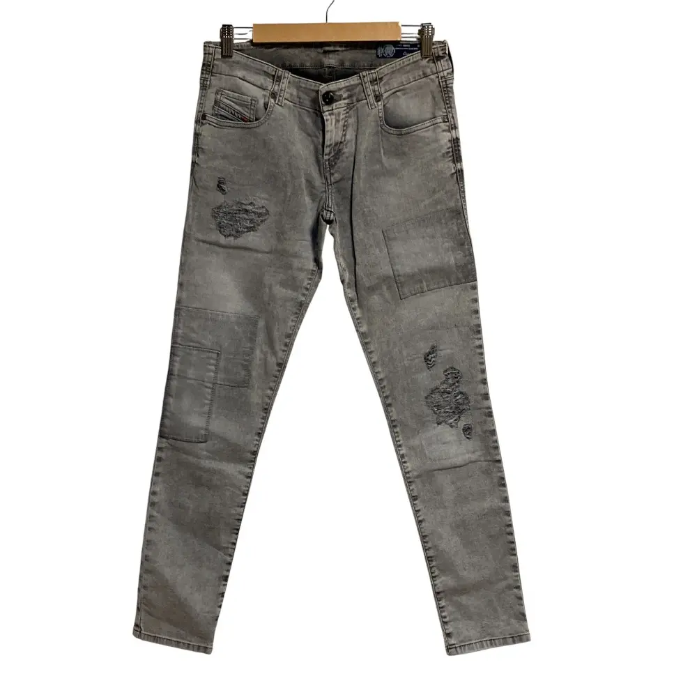 DIESEL ディーゼル Grupee-S-Ne スーパースリムスキニー デニムパンツ W29 ライトグレー