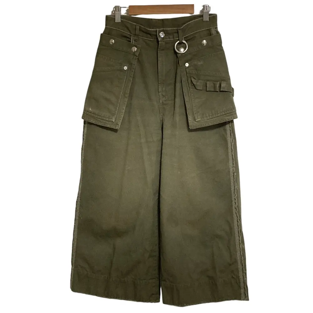 DIESEL ディーゼル デタッチャブルポケットベルトワイドパンツ 25 カーキ