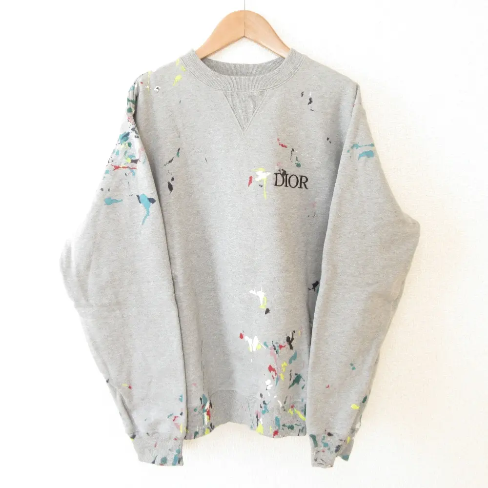 21SS Dior ディオールオム Painting Print Logo Oversized Sweatshirt スウェット プルオーバー 183J687A0531 S グレーの買取実績【2024年10月買取】