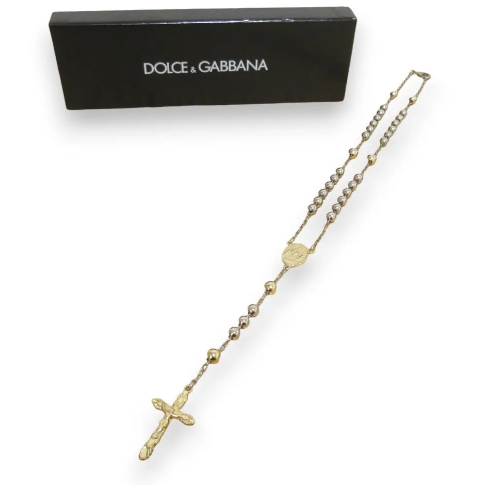 DOLCE&GABBANA ドルチェ＆ガッバーナ ロザリオ ロングネックレス シルバー×ゴールドの買取実績【2024年7月買取】
