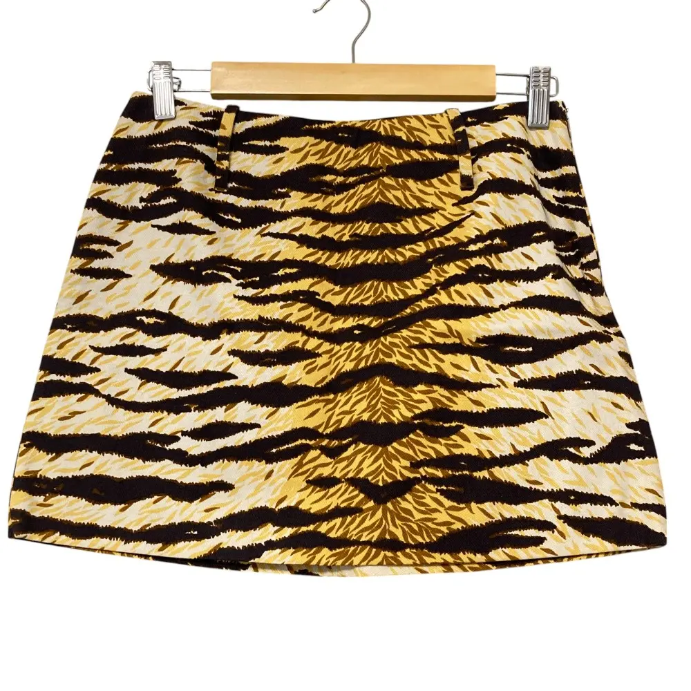 D&G DOLCE&GABBANA ディー＆ジー ドルチェ＆ガッバーナ アニマル柄 ミニスカート 28/42 イエロー
