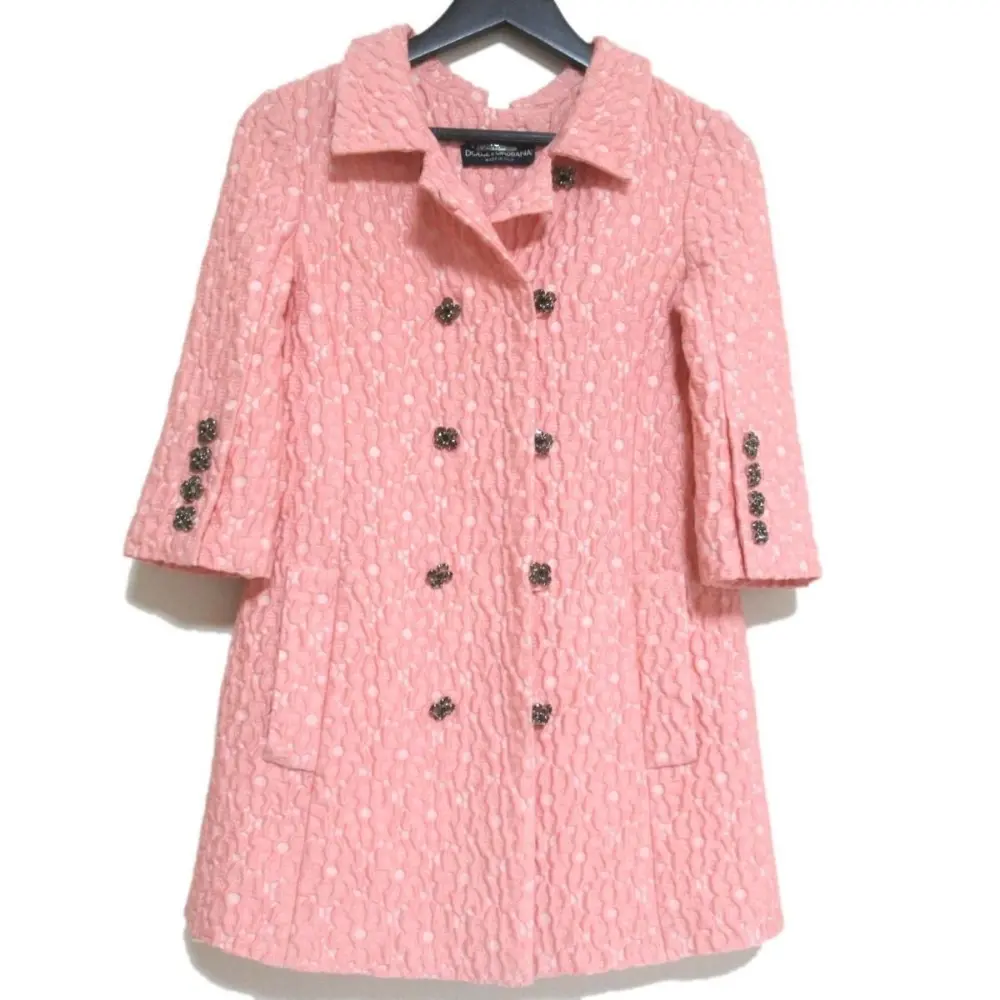 D&G　DOLCE&GABBANA　蝶プリント トレンチコート ピンク D&G DOLCE&GABBANA 蝶プリント トレンチコート ピンク